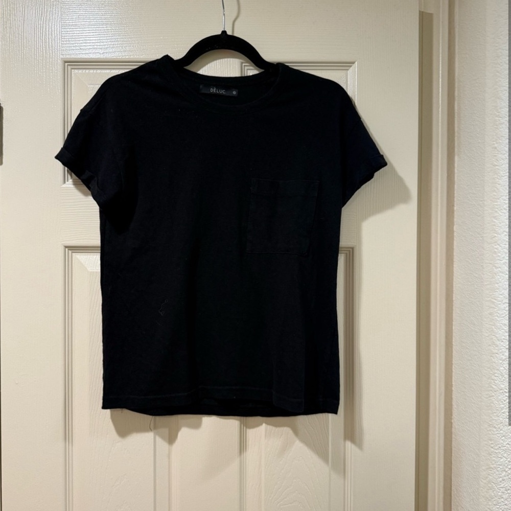 Deluc Black Short Sleeve Tee with Pocket Women’s Size S
